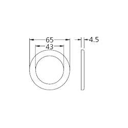 Display ring i krom 64 mm